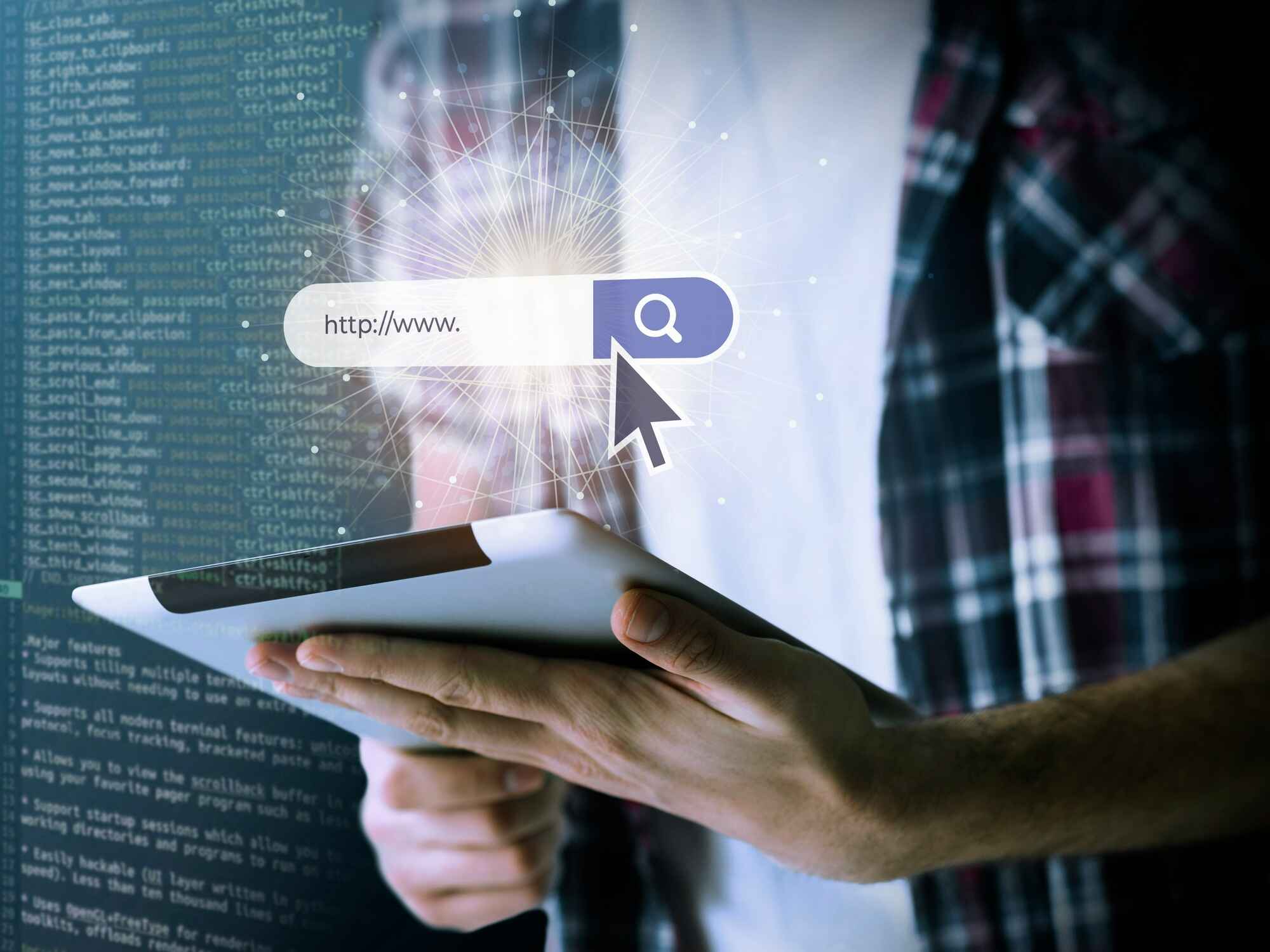 Searching information from an online search engine.