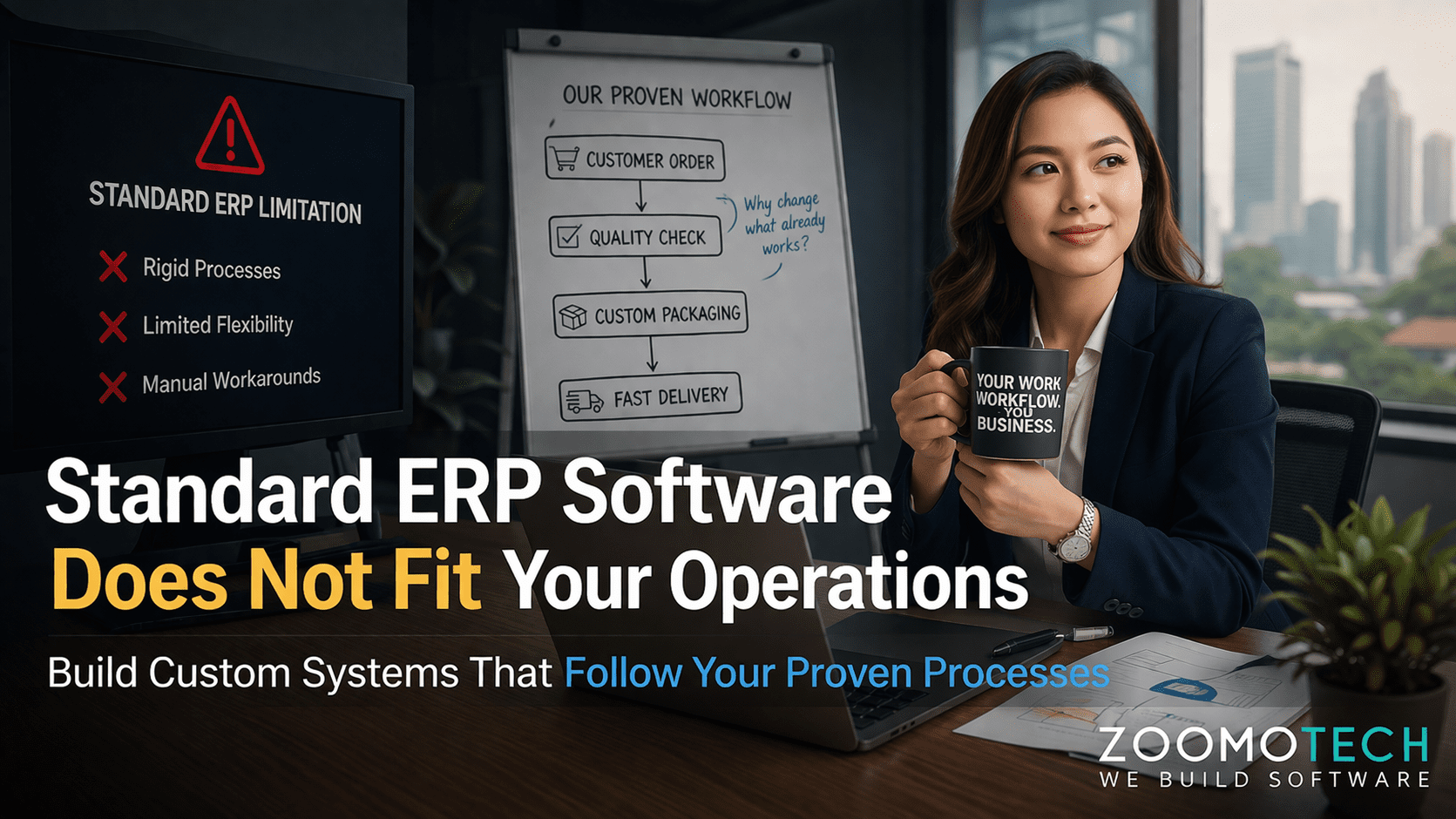 Standard ERP Software mismatch with SME workflow showing manual workarounds and process limitations in Malaysian business operations